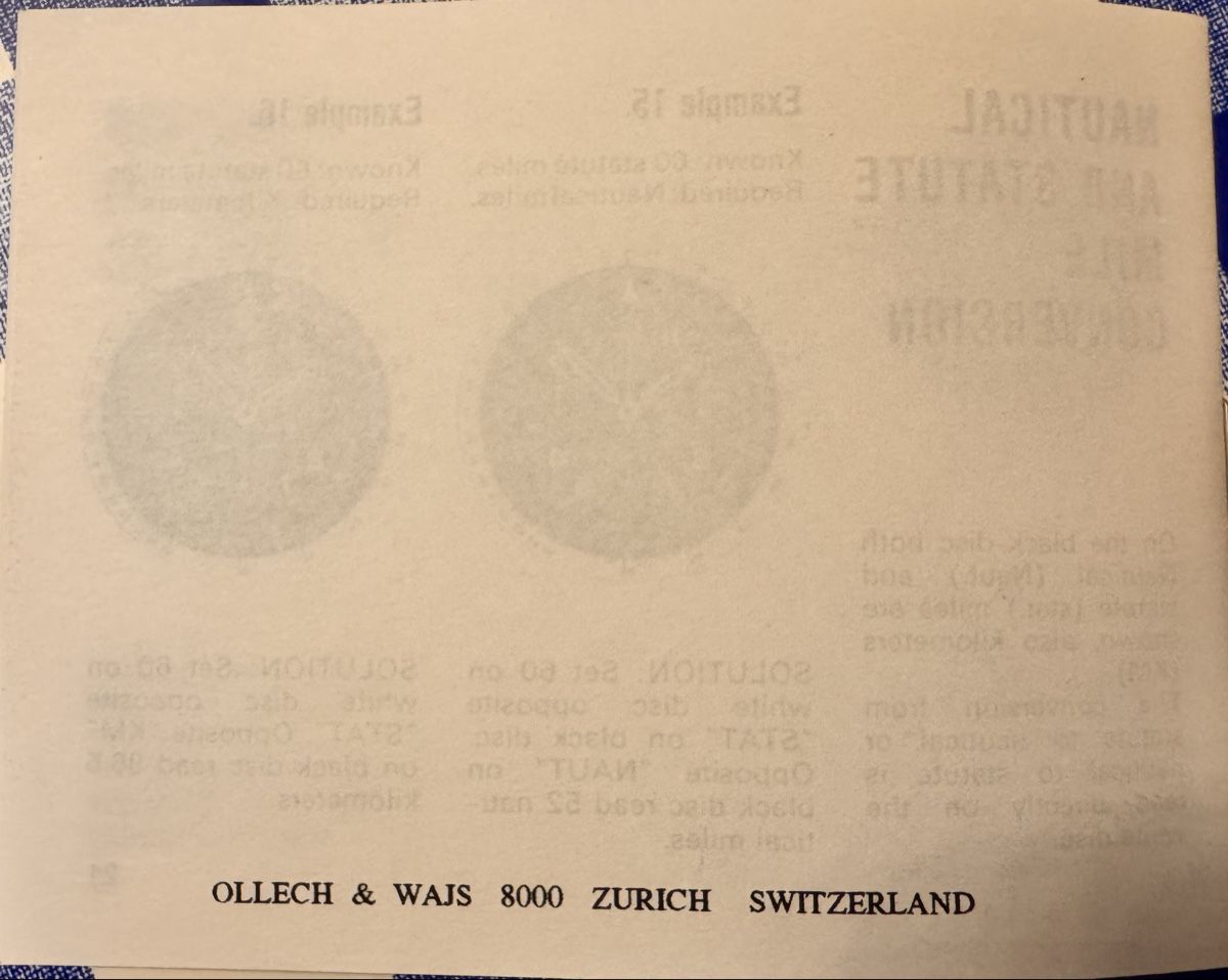 Orologi: Instructions - Ollech&Wajs / Breitling Chronograph Aviation – Nuovo (secondo la descrizione) da Zürich venduto da 613_g8jy 2