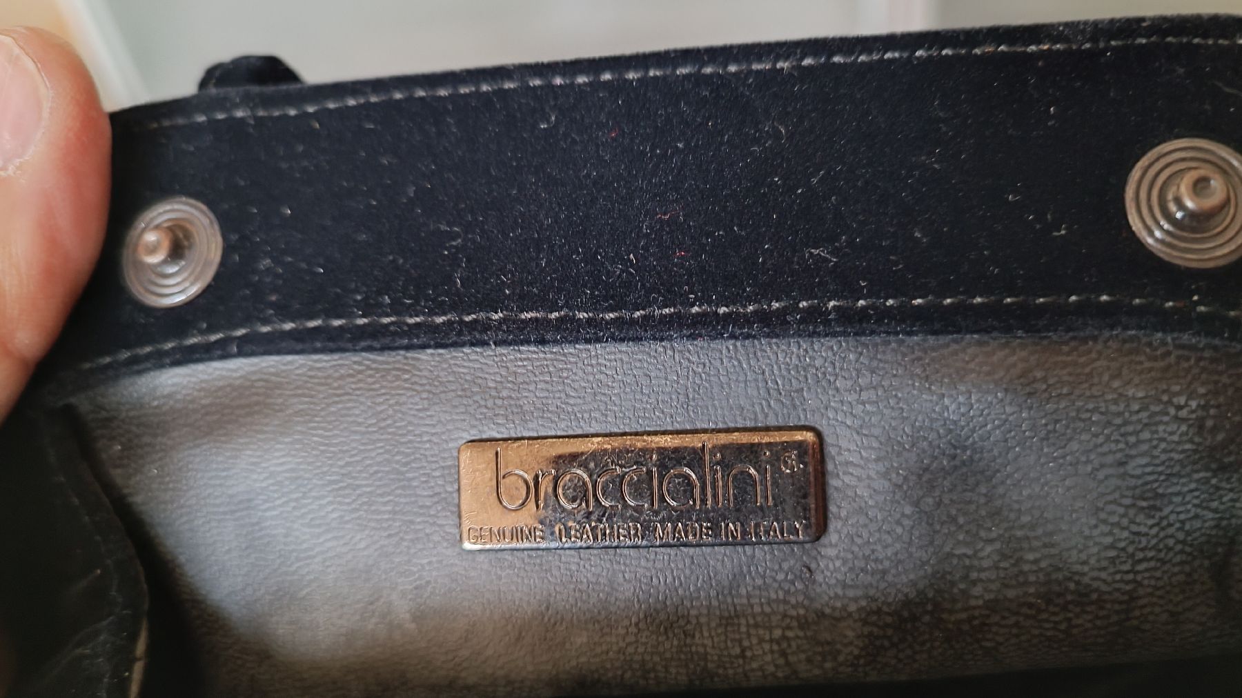 Braccialini Borse da donna: Braccialini Handtasche Samt, schwarz-rot Blüte – Usato da Baden venduto da zuppel 3