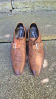 Herren Schnallenschuhe Grösse 41 Leder Braun