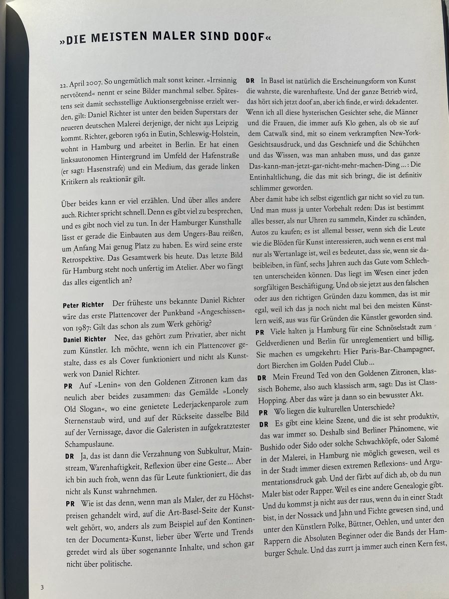Libri: Daniel Richter: Imitators Be There, Katalog – Usato da Zürich venduto da lesgarcons 2
