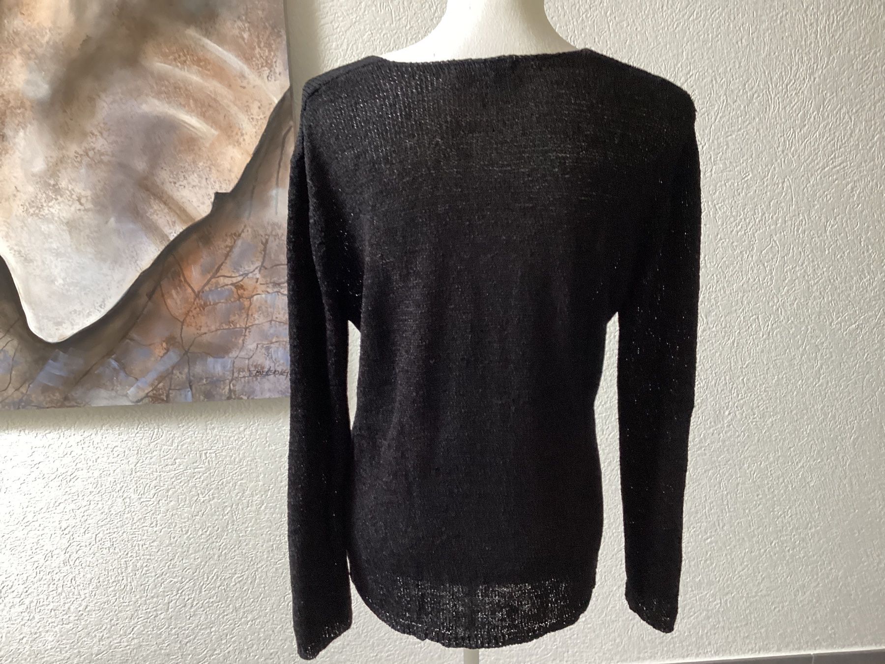 Maglioni & Felpe: Modena Damen Strick Pullover schwarz Grösse L V-Ausschnitt – Usato da Homberg b. Thun venduto da Homata 2