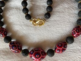 Collier mit Millefioriglasperlen!