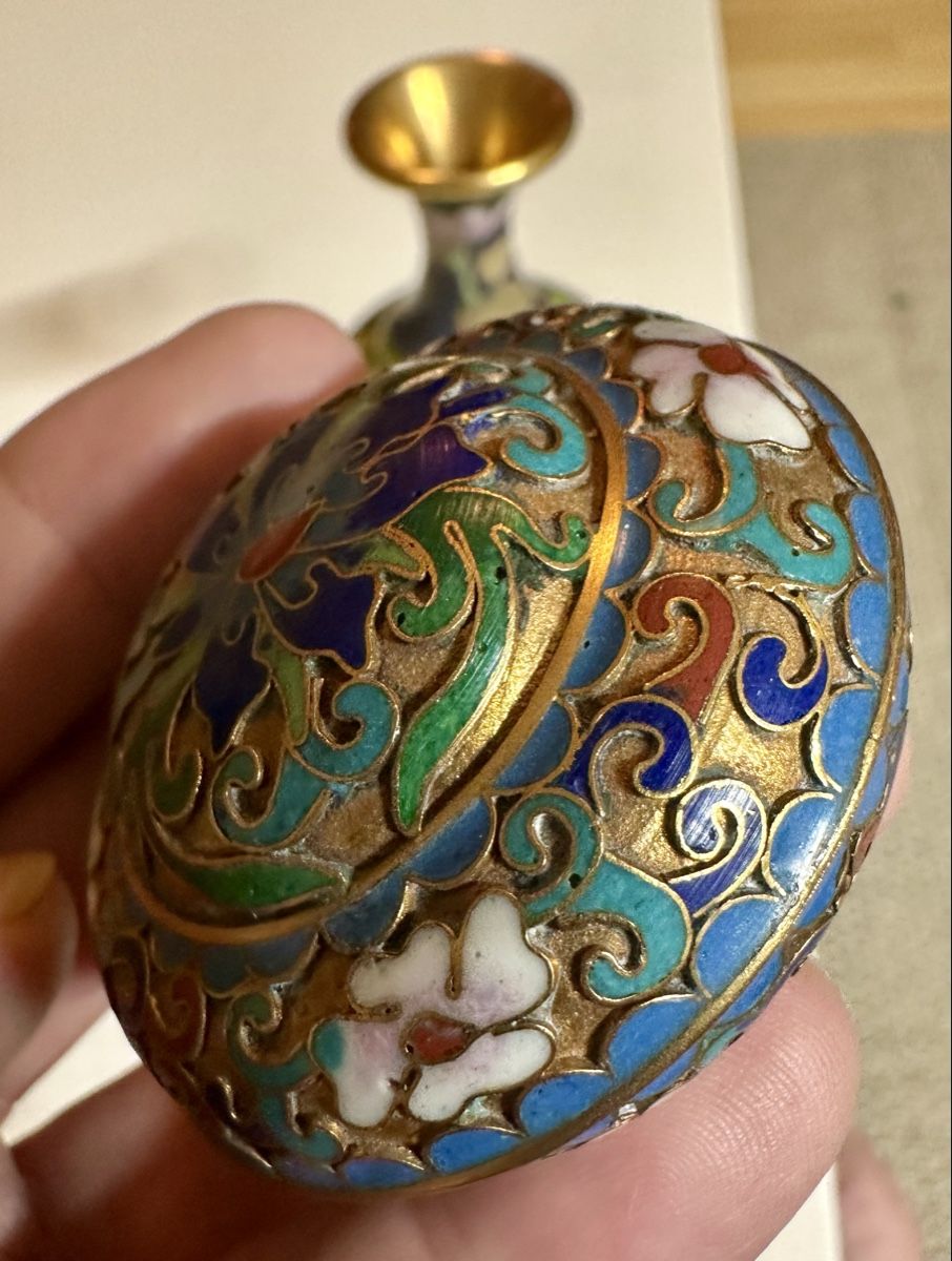 Tutte le decorazioni: Wunderschönes alte Cloisonné Dose, Handarbeit Top! – Usato da Zürich venduto da c_d_r 8