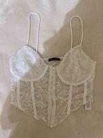 Top dentelle blanc Bershka, taille S
