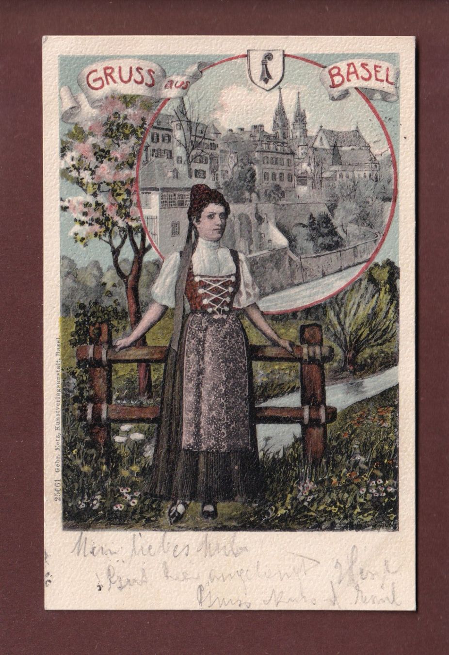 Cartoline postali: Gruss aus BASEL - 1903 – Usato da Pully venduto da nicecards