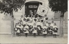 Neudorf LU Fahnenweihe Harmoniemusik 1922 1 sehr gut erhalte