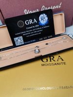 Collier argent avec diamant de moissanite de 0,5 ct certifié