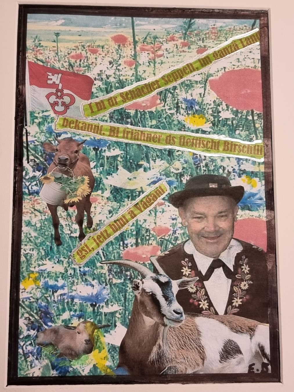 Foto & Immagini: EDGAR BALTENSPERGER    COLLAGE AUF PAPIER MIT PASSEPARTOUT – Usato da Gersau venduto da grafik-kunst 3