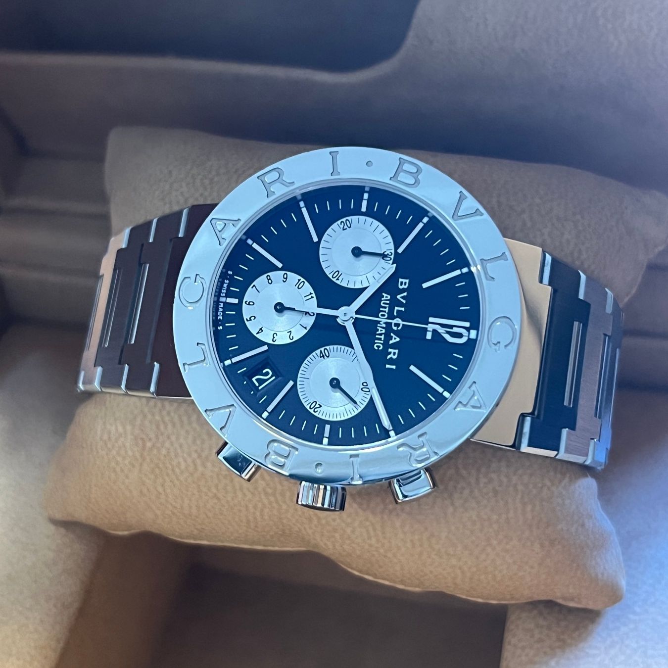 Bulgari Orologi: Bulgari Bulgari Chronograph Automatic Full Set BB38SSCH – Usato da Carouge GE venduto da Watchaser 6
