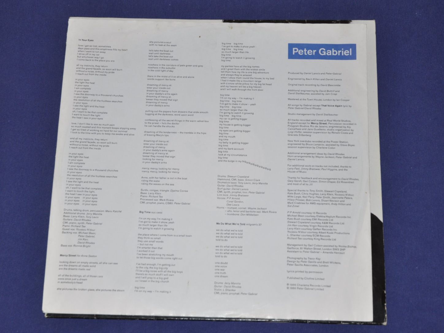 Schallplatten: LP Peter Gabriel - So – Gebraucht aus Boll von Theodora15 3