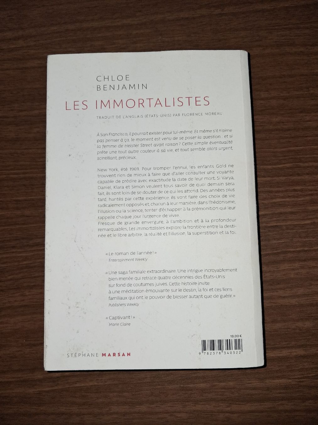 Bücher: Les immortalistes de Chloe benjamin – Gebraucht aus Le locle von juliensaran 3