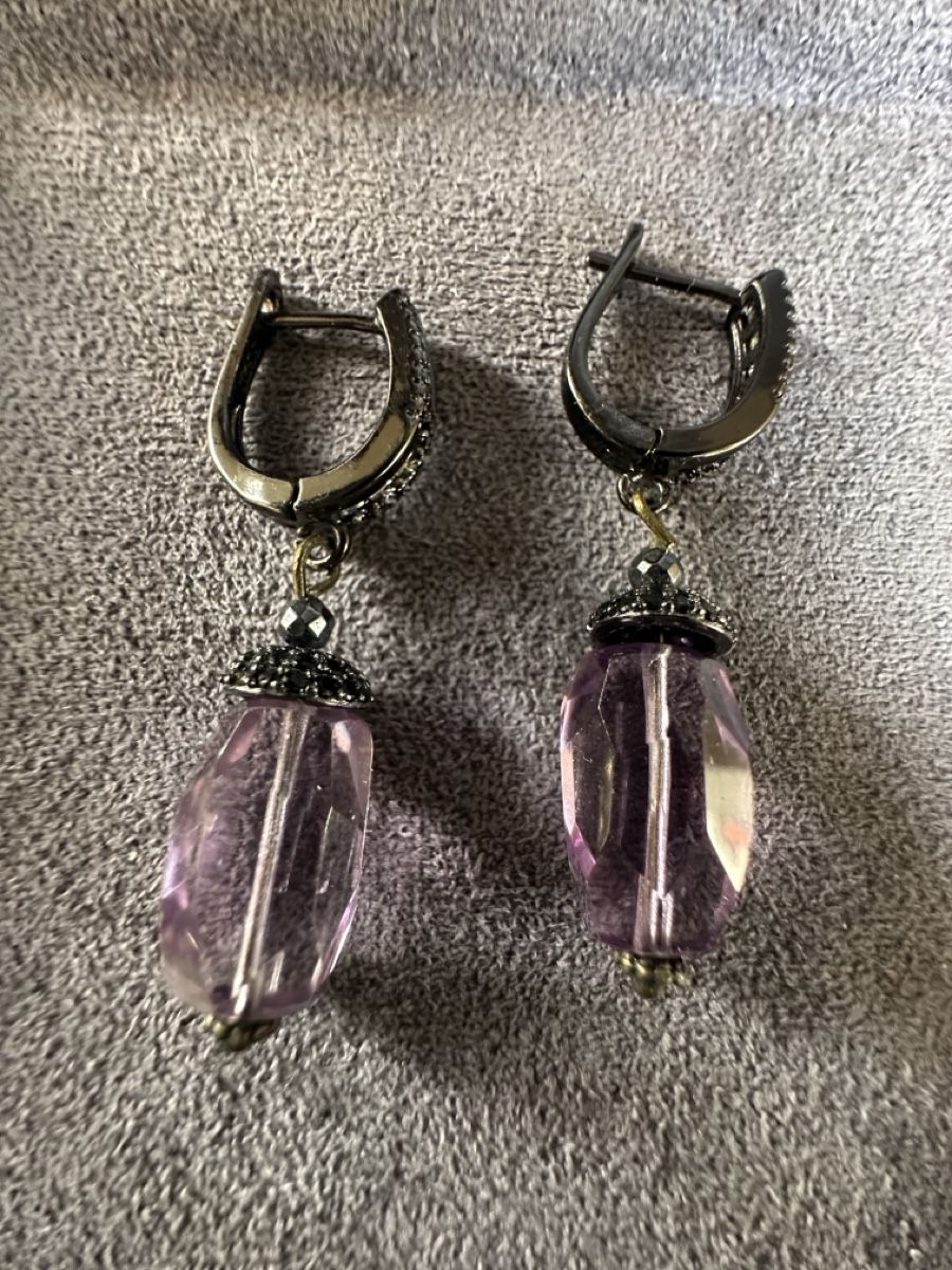 Orecchini pendenti & Orecchini a lobo: Ohrringe mit Amethyst Steinen HANDARBEIT  – Nuovo e nell'imballaggio originale da Kriens venduto da Hortensie6 3