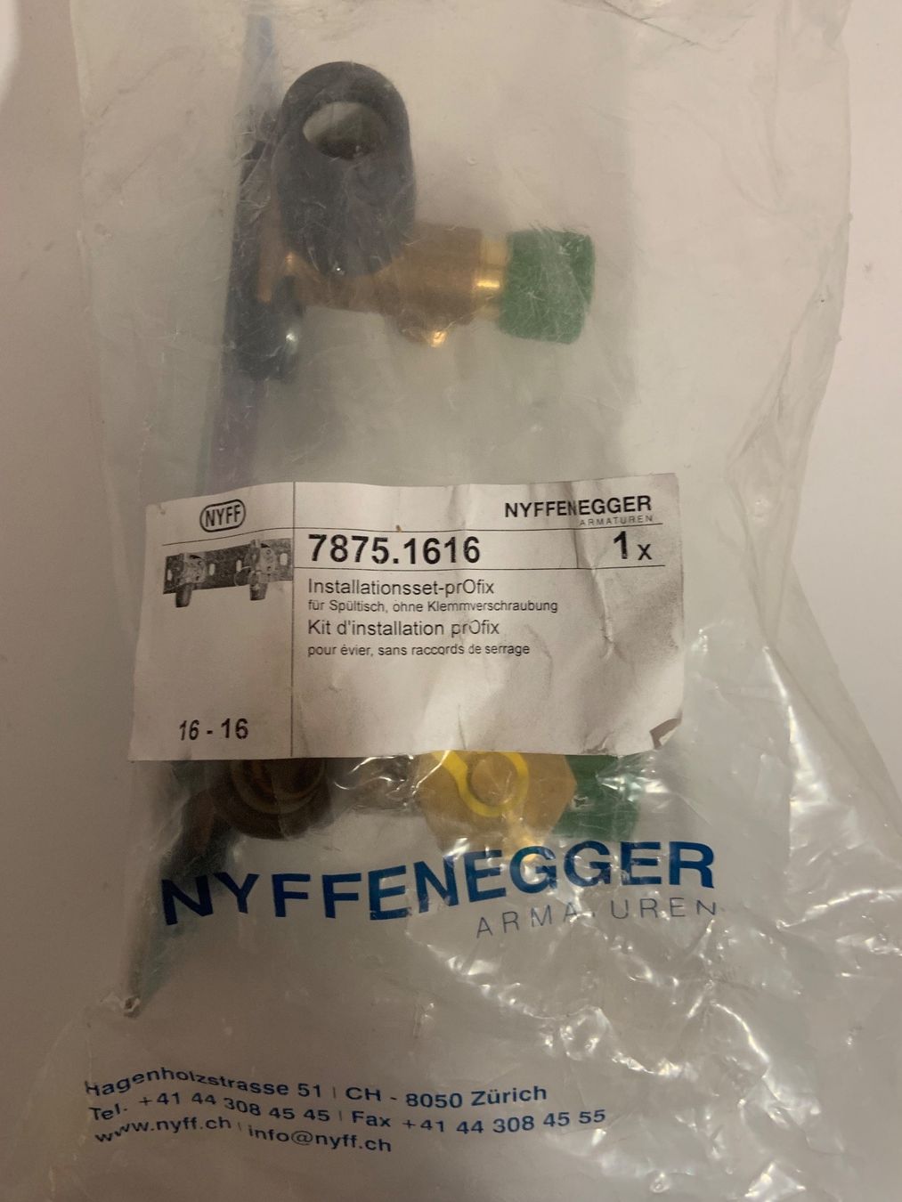Docce: Installationsset prOfix für Spühltisch von Nyffenegger – Nuovo e nell'imballaggio originale da Therwil venduto da Zak0