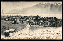 Vevey at la Dent du Midi, Totalansicht m