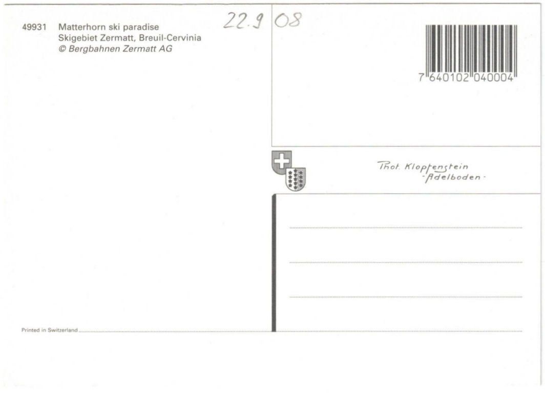 Cartes postales: Zermatt - Pistenplan – D'occasion à Binningen par Mountainrider 1