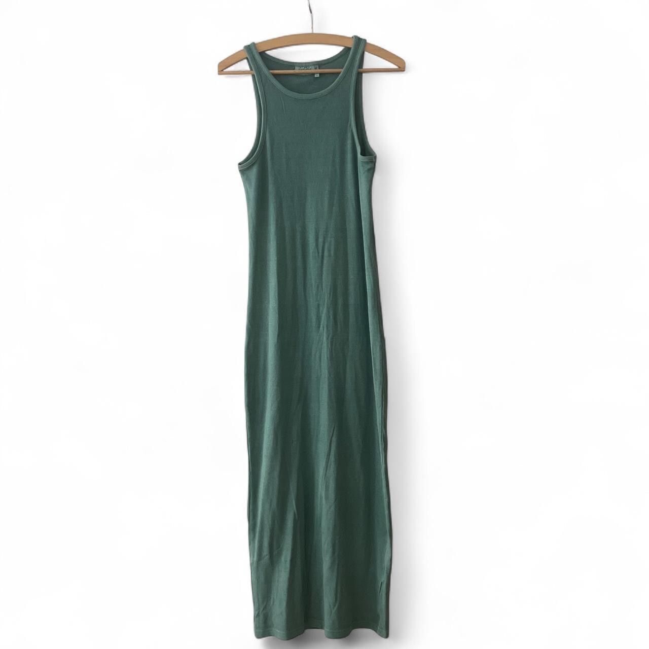 Weekday Vestiti: Enges Maxikleid Tanktop grün-blau-grau – Usato da Zürich venduto da lil_rxs5