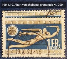 ST210) 190.1.10, Abart verschobener graudruck Kt. 200.-