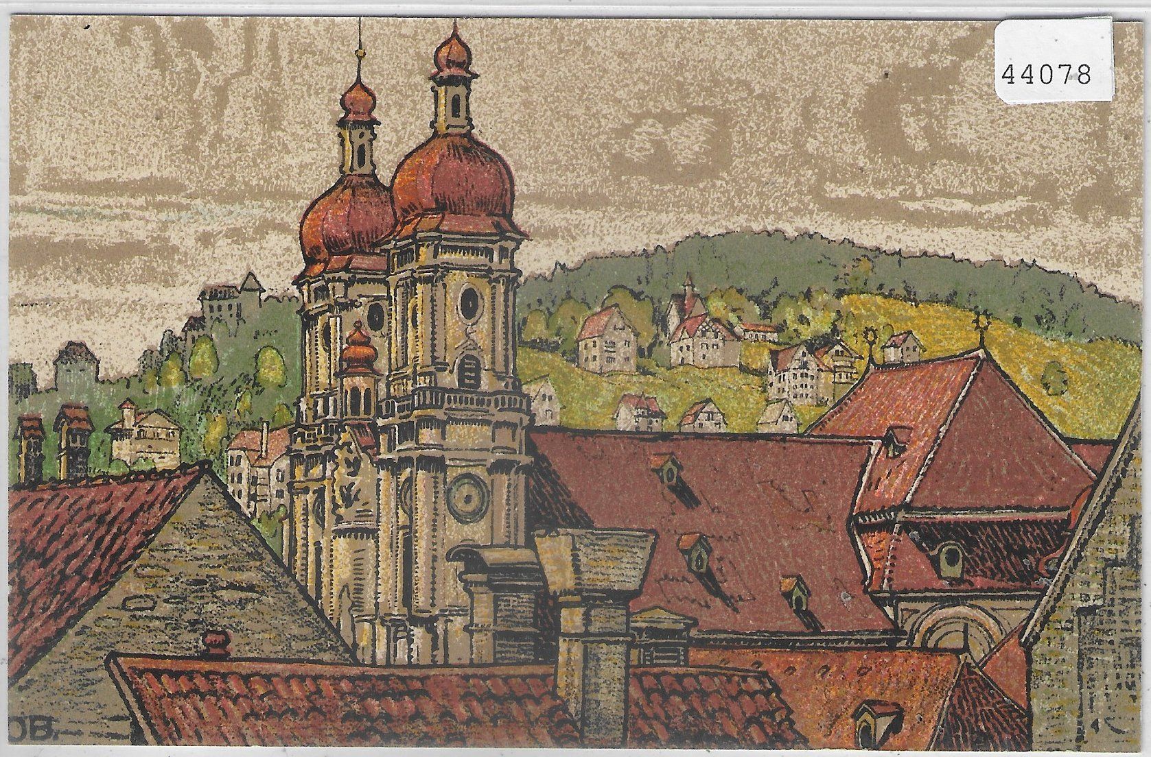 Cartoline postali: St. Gallen - Stiftskirche - Litho – Usato da Ettingen venduto da Kartenplanet