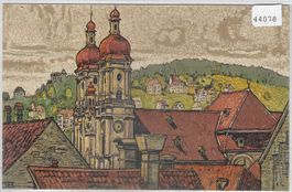 St. Gallen - Stiftskirche - Litho