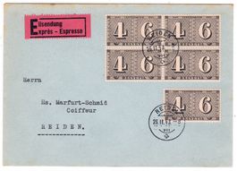 Lettre Exprès 1er jour pour Reiden le 26.II.43