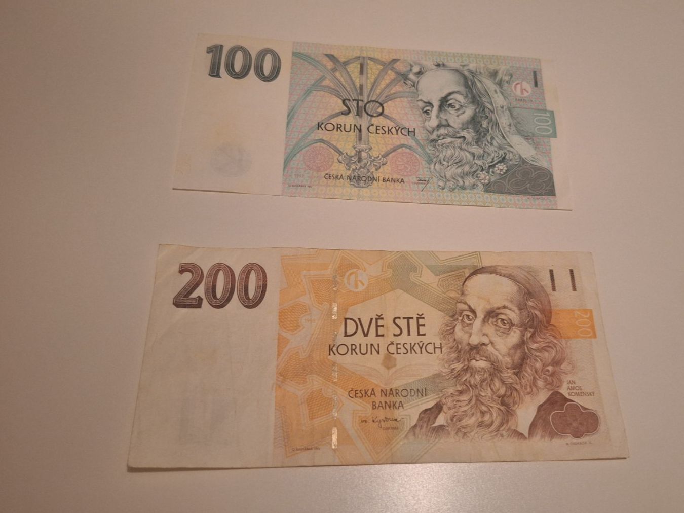 Banconote: Billets 100 et 200 Couronnes Tchèques. Hors circulation – Usato da Goldach venduto da Mischyta
