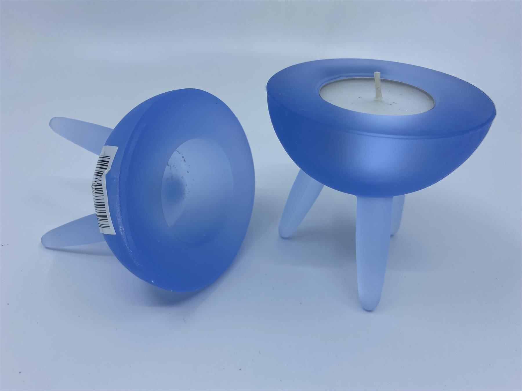 Portacandele: Teelichthalter aus Glas in Hellblau – Usato da Langwiesen venduto da rtWebshop 2