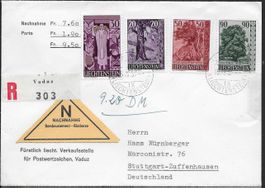 1959 R/NN FDC Bäume-Serie III seltene Ausführung Top ab 1.-