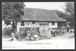 Humlikon Restaurant Fr. Meisterhans mit Zweizeiler-Stempel
