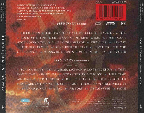 CD: 2-CD Michael Jackson - HiStory (1995) – Usato da Möriken AG venduto da mineralia 1