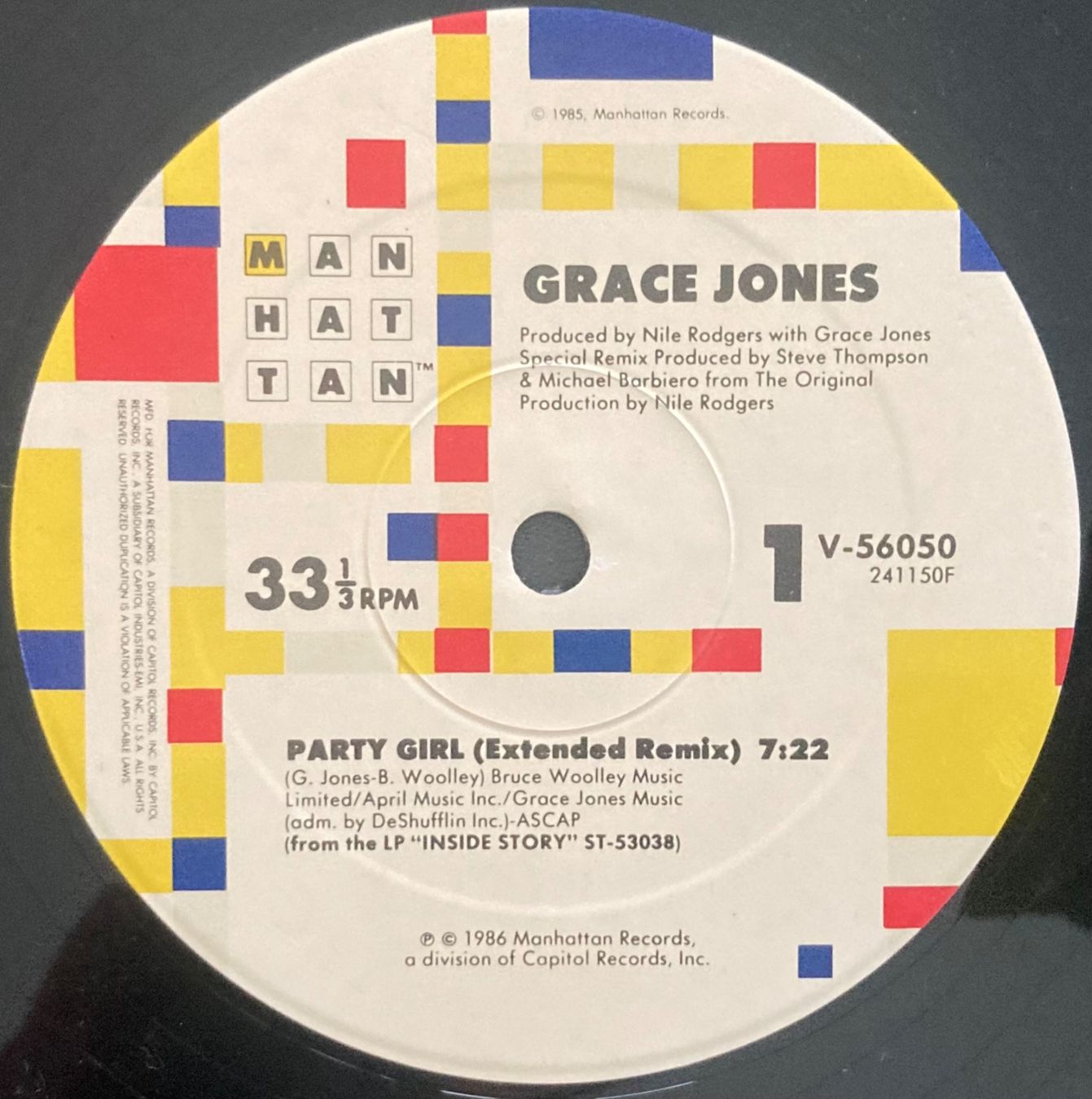 Dischi in vinile: GRACE JONES - PARTY GIRL – Usato da Poliez-Pittet venduto da Newtown-Records 2
