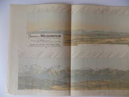 Panoramakarte vom Weissenstein 1904