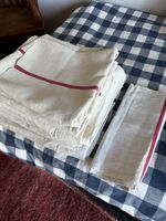 Lot de nappes, drap ancien lin