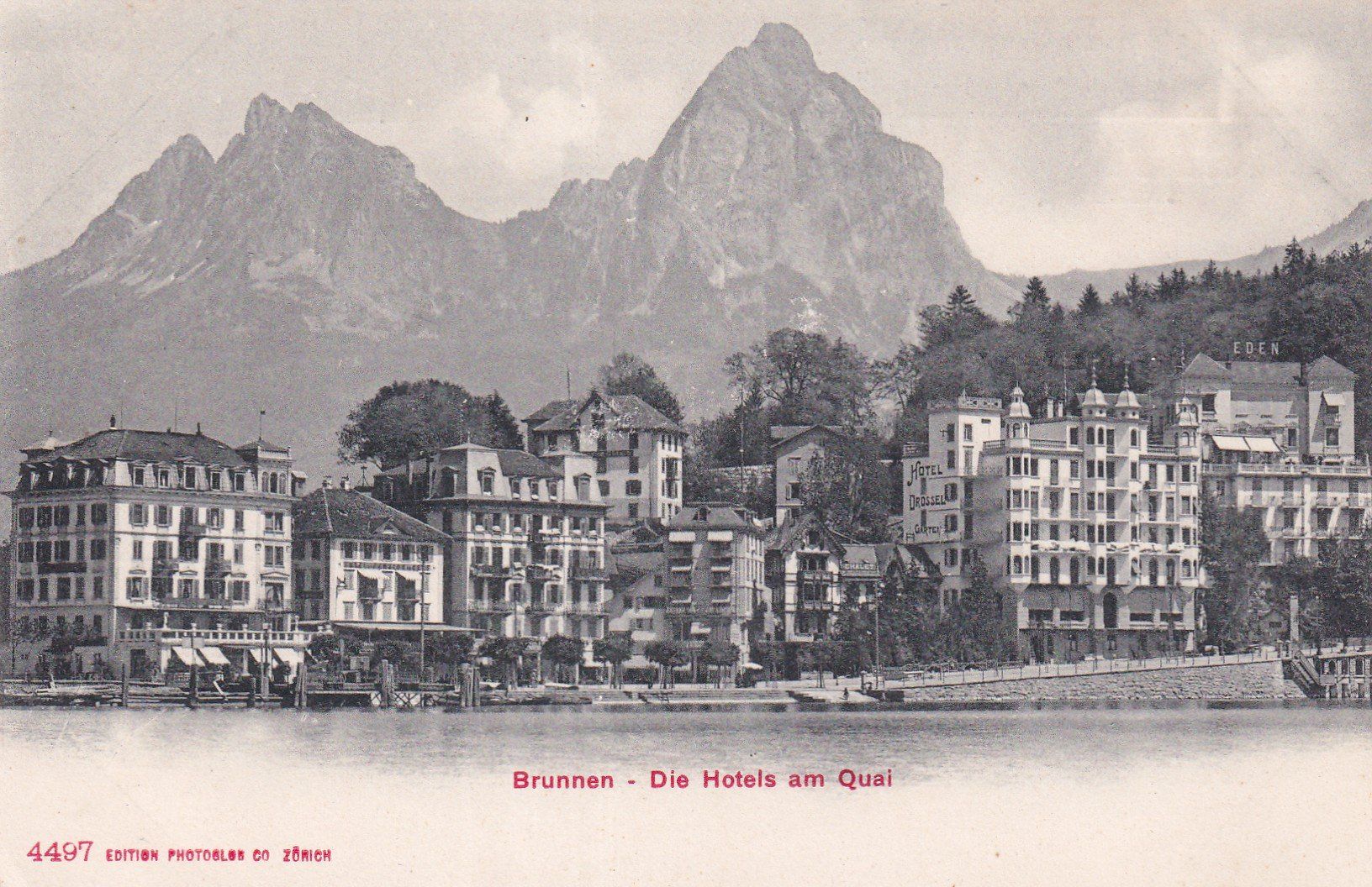 Cartoline postali: Brunnen - Die Hotels am Quai – Usato da Cormoret venduto da Pascalll2001