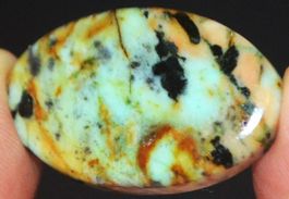 Cabochon L-2930 – Gem Silica (Chrysokollvarietät) – 31x19mm
