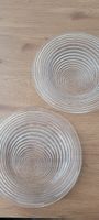 2er Set Glasteller Spiral-Design ca 30cm Durchmesser