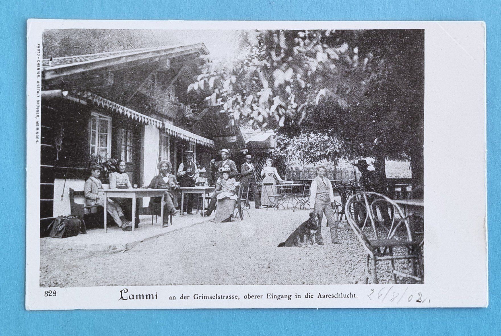Cartoline postali: Grimselstrasse - Lammi - Restaurant - Eingang Aareschlucht – Usato da Rothrist venduto da RROENK