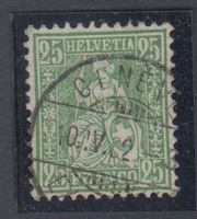 Hélvétie assise 49 oblitéré avec attestation (150.--)