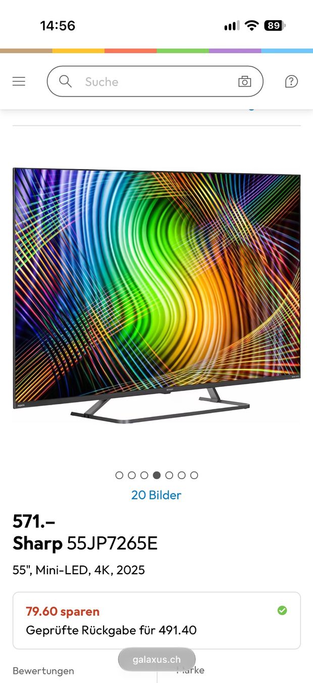 Sharp Fernseher: Sharp TV 55", Mini-LED, 4K, 2025 – Gebraucht aus Hohtenn von Again-27 1