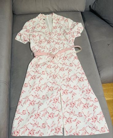 Escada Floral Rose Dress - Size 42 - spring party pick