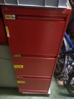 Roter SIGEL Rollcontainer, 4 Schubladen, abschliessbar