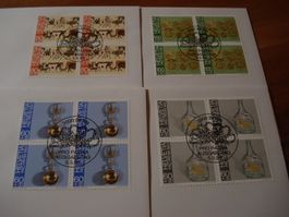 Pro Patria 1993, FDC Satz + 4erblocks, 5 Belege