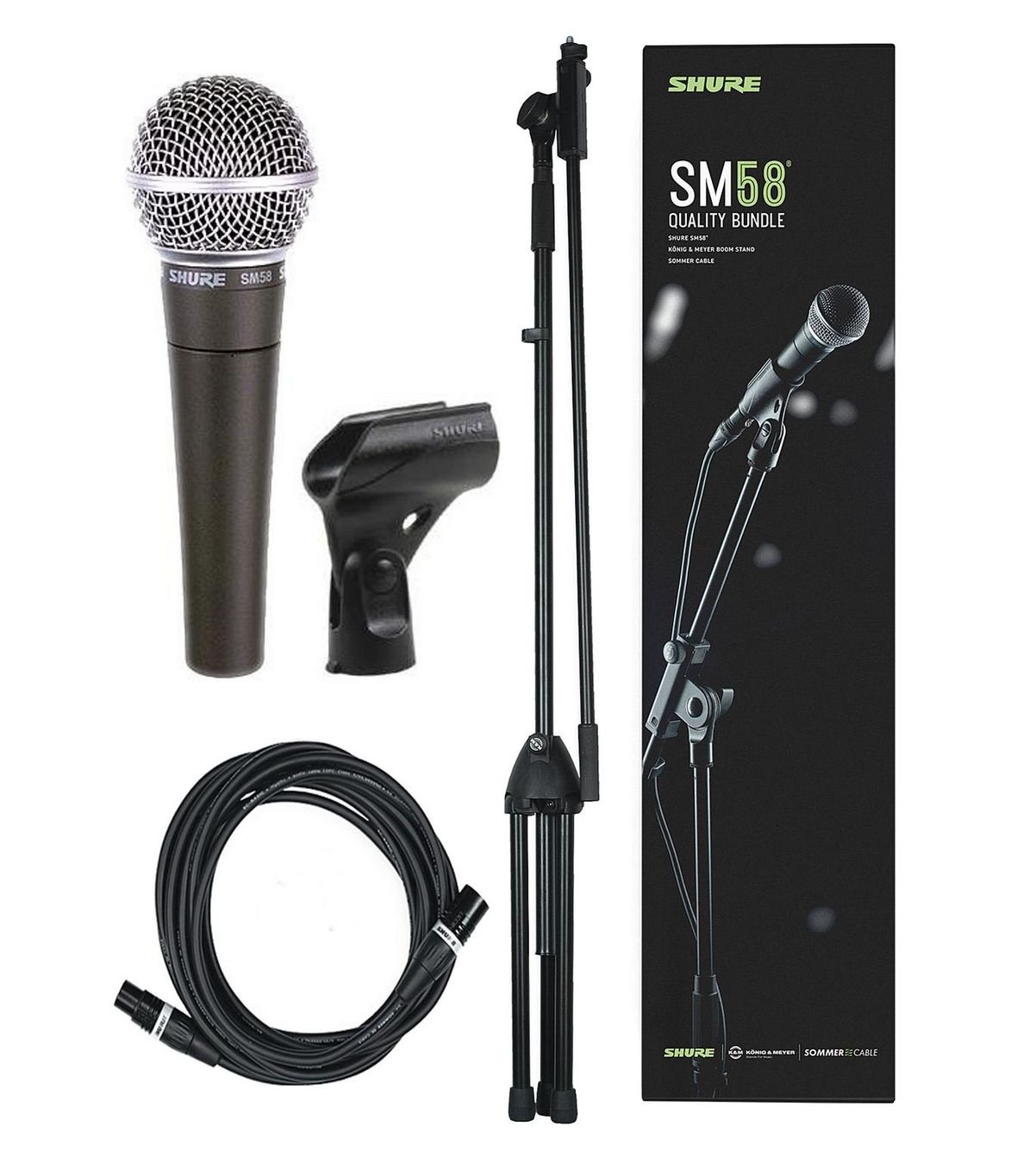 Shure Microfoni: Shure SM58 Quality Bundle – Nuovo e nell'imballaggio originale da Olten venduto da framos65