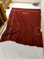 Tissu tricot type laine polyester couleur rouille 200x240 cm