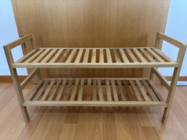 Schuhregal Holz 2 Ablagen