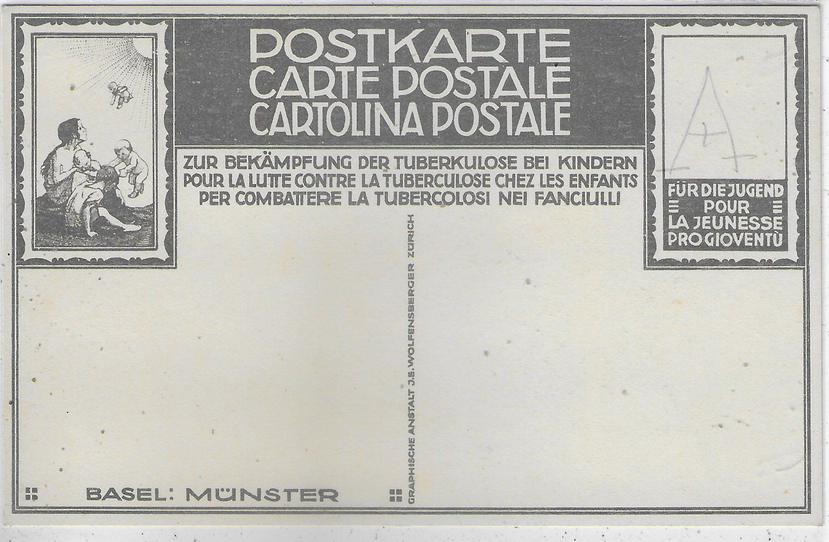 Cartoline postali: E.E. Schlatter - Basel: Münster - PJ Karte – Usato da Ettingen venduto da Kartenplanet 1