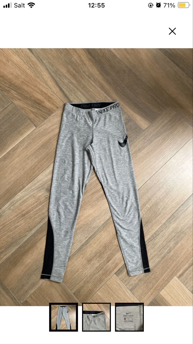 Nike Leggings: Nike Pro leggings gris noir taille S – Neu (gemäss Beschreibung) aus La Chaux-de-Fonds von ele_bw5k