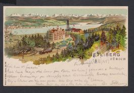 Uetliberg  ZH   :   alte Litho - Ansichtskarte von  1901