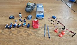 Playmobil Polizei-Set,Landfahrzeuge und Wasserpolizei