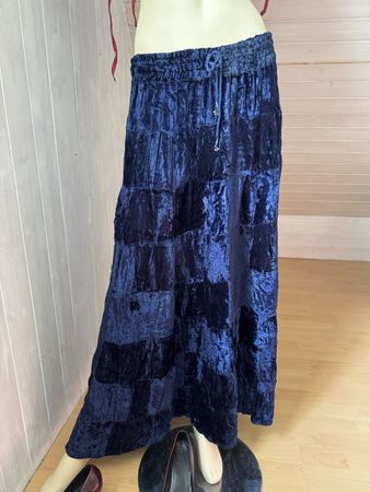 Samtener Rock (Rayon), handgefertigt, Einzelstück,