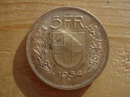 (S) 5 Franken 1954 UNZ-